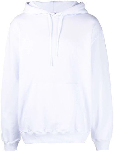 Msgm Logo-print Pullover Hoodie In Weiss