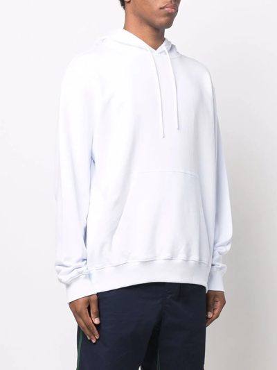 Msgm Logo-print Pullover Hoodie In Weiss
