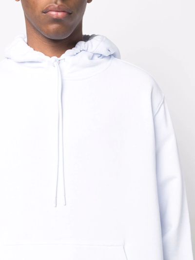 Msgm Logo-print Pullover Hoodie In Weiss