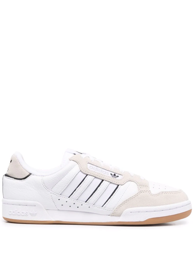 Shop Adidas Originals Debossed-logo Low-top Sneakers In Weiss