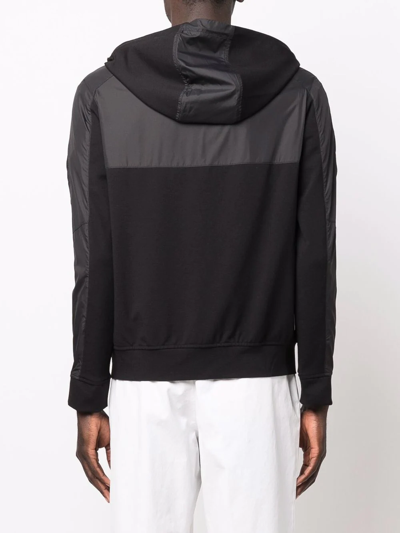 Shop Emporio Armani Zipped Hooded Jacket In Schwarz