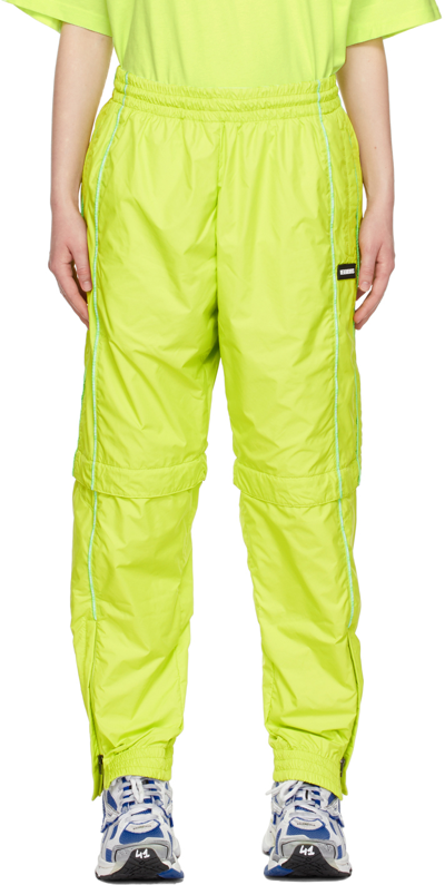 Shop Vetements Yellow & Black Tailored Trousers In Neon Yellow Check