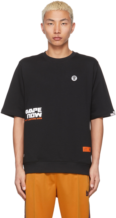 Shop Aape By A Bathing Ape Black Pocket T-shirt In Bkx Black
