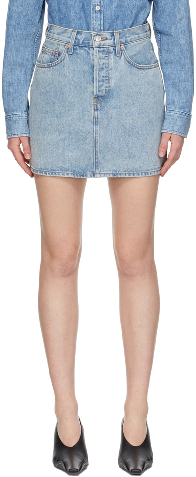 Shop Wardrobe.nyc Blue Denim Short Skirt