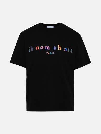 Shop Ih Nom Uh Nit Black Cotton Rainbow T-shirt
