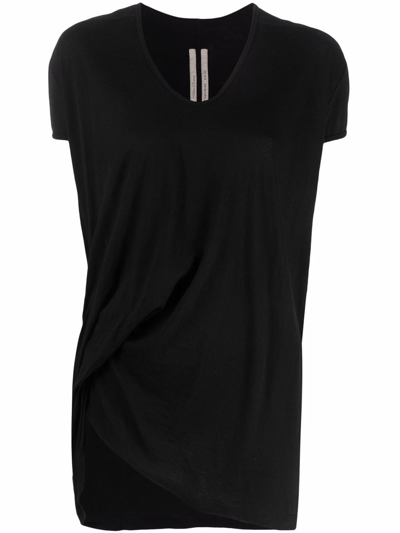 Shop Rick Owens T-shirt With Ruffles In Black