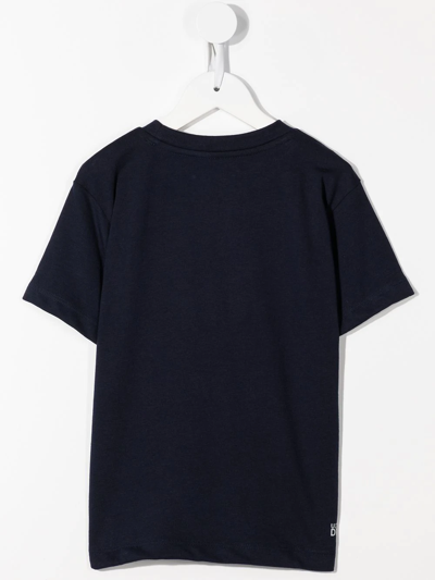 Shop Lacoste Logo-print Cotton T-shirt In Blue