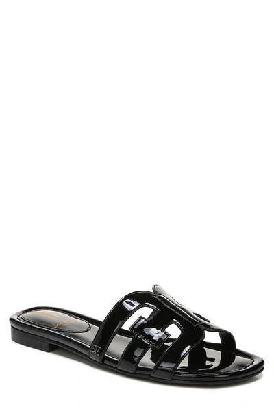 Shop Sam Edelman Bay Cutout Slide Sandal In Black/ Black