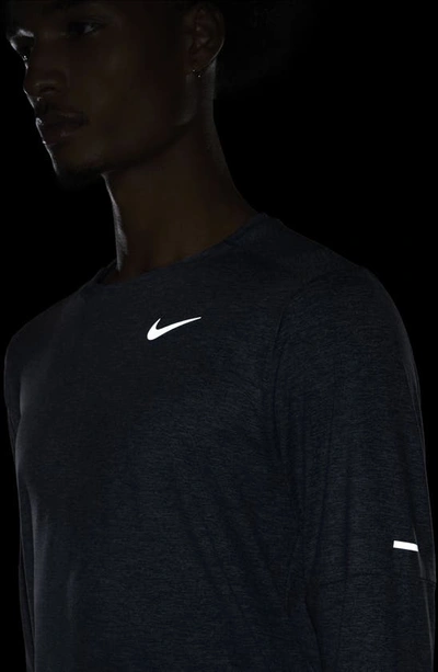 Shop Nike Element Dri-fit Long Sleeve Running T-shirt In Smoke Grey/ Grey Fog