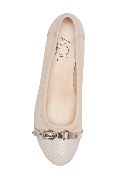 Agl Attilio Giusti Leombruni Monika Cap Toe Ballet Flat In Penny Golden