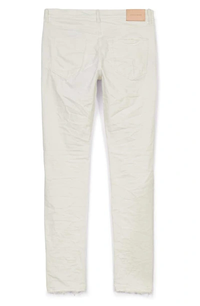 Shop Purple White Destroyed Low Rise Skinny Jeans In Outline