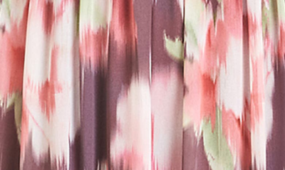 Shop Sachin & Babi Jamie Floral Long Sleeve Midi Dress In Grape Ikat Floral