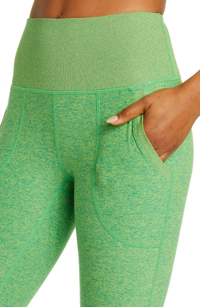 Shop Zella Restore Soft Pocket Leggings In Green Grass