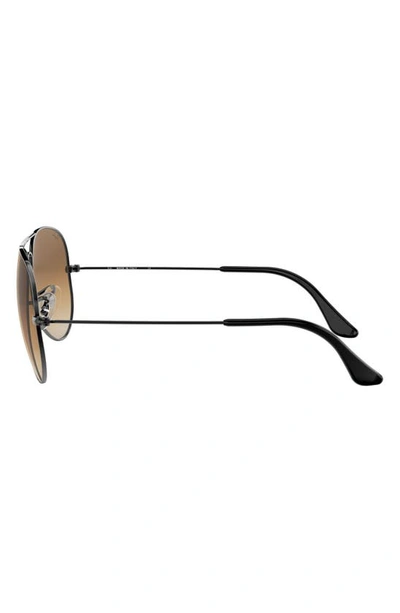 Shop Ray Ban 58mm Aviator Sunglasses In Brown Gradient