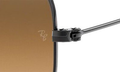 Shop Ray Ban 58mm Aviator Sunglasses In Brown Gradient