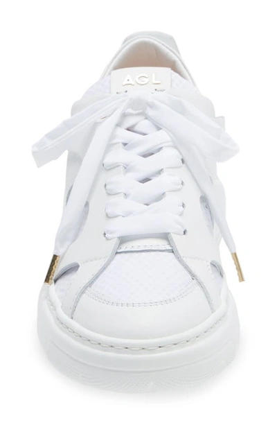 Shop Agl Attilio Giusti Leombruni Sheila Cage Platform Sneaker In White
