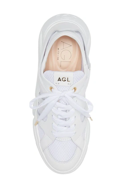 Shop Agl Attilio Giusti Leombruni Sheila Cage Platform Sneaker In White