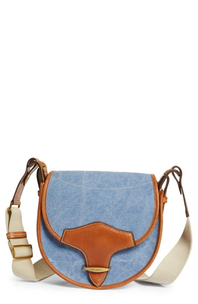 Shop Isabel Marant Botsy Denim Shoulder Bag In Blue