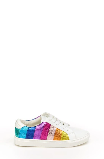 Kurt Geiger Girls' Mini Lane Stripe Low Top Sneakers - Toddler, Little Kid, Big Kid In White