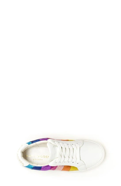 Kurt Geiger Girls' Mini Lane Stripe Low Top Sneakers - Toddler, Little Kid, Big Kid In White