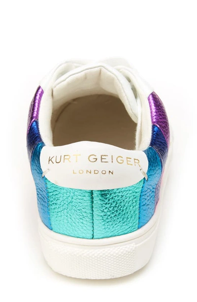 Kurt Geiger Girls' Mini Lane Stripe Low Top Sneakers - Toddler, Little Kid, Big Kid In White