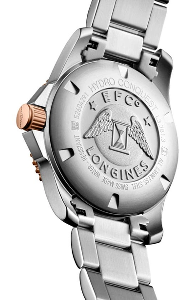 Shop Longines Hydroconquest Automatic Bracelet Watch, 41mm In Grey
