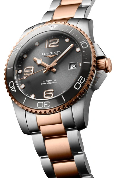 Shop Longines Hydroconquest Automatic Bracelet Watch, 41mm In Grey
