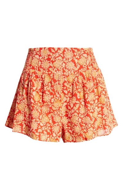 Shop Free People Say It's So Cotton Shorts In Pink Combo