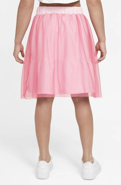 Shop Nike Kids' Icon Clash Skirt In Gypsy Rose/ Pink Foam