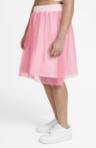 Shop Nike Kids' Icon Clash Skirt In Gypsy Rose/ Pink Foam