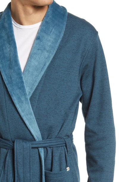 Shop Ugg Robinson Robe In Honor Blue Heather