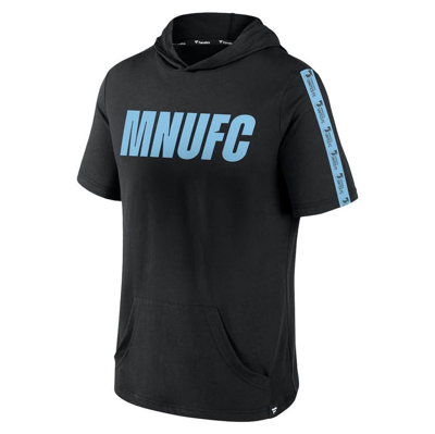 Shop Fanatics Branded Black Minnesota United Fc Definitive Victory Short-sleeved Pullover Hoodie