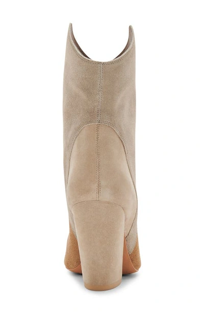 Shop Dolce Vita Nestly Western Boot In Taupe Multi Suede