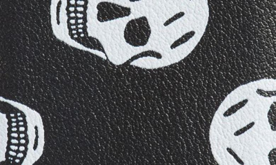 Shop Alexander Mcqueen Skull Print Leather Belt In Black/ White