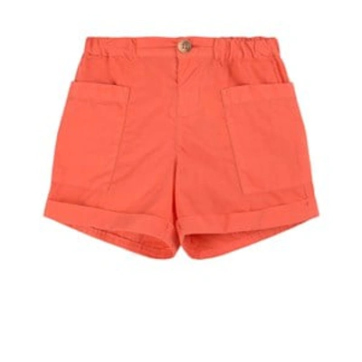 Shop Bonpoint Poppy Red Nateo Shorts In Orange