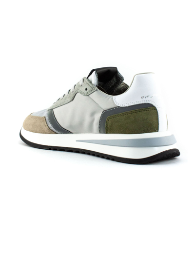 Shop Philippe Model Grey Tropez 2.1 Sneakers In Sabbia+grey