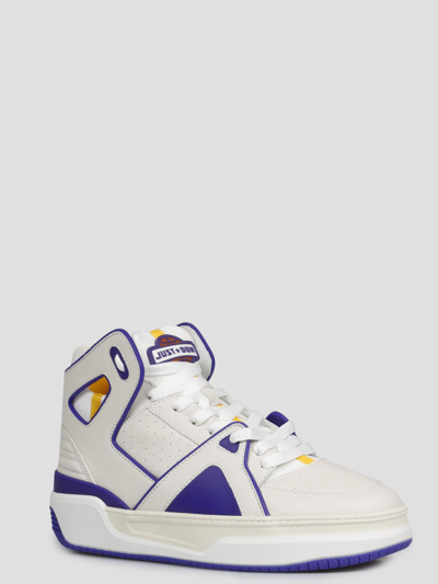 Shop Just Don Basketball Courtside Sneakers In White
