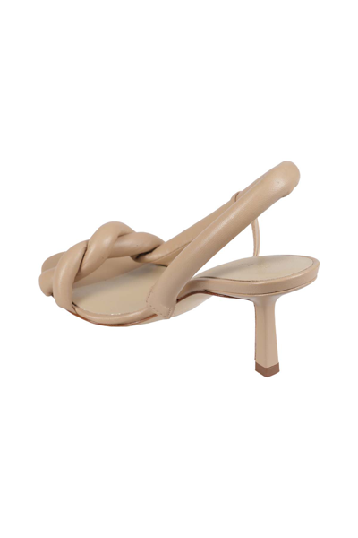 Shop Studio Amelia Tubular Pretzel 70 Heel In Bge Beige