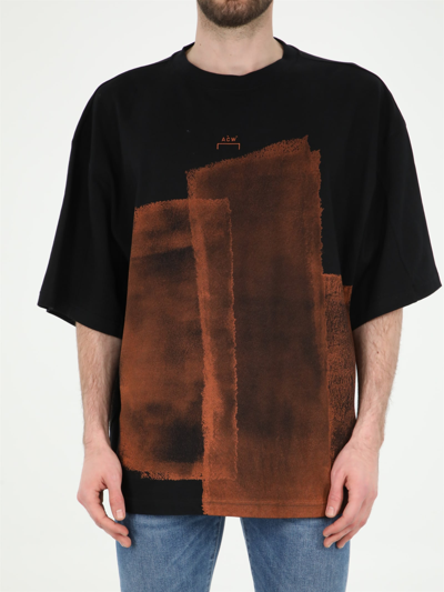 Shop A-cold-wall* A-cold-wall Black Printed T-shirt In Black/red