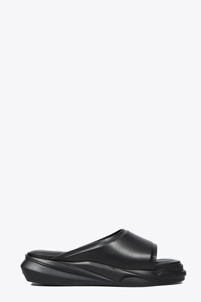 Shop Alyx 1017  9sm Mono Slide Black Leather Slide With 3d Rubber Sole - Mono Slide In Nero