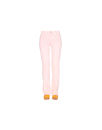 Shop Etro Jeans With Embroidered Floral Detail In Pink