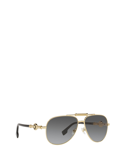 Shop Versace Eyewear Ve2236 Gold Sunglasses