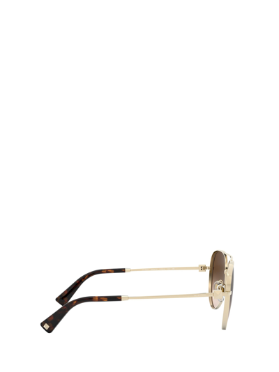 Shop Valentino Va2034 Pale Gold Sunglasses