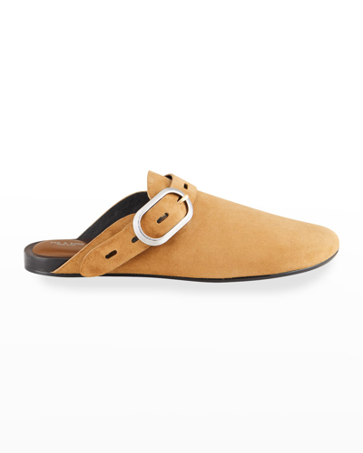 Shop Rag & Bone Ansley Buckle Slide Shoes In Gldenbrwsd