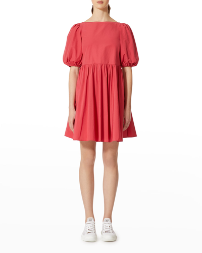 Shop Red Valentino Cutout Ruched Mini Dress In Tamaris