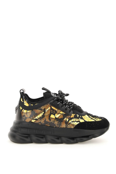 new VERSACE Chain Reaction yellow blue low top chunky sole dad