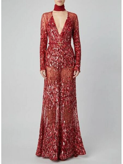 Shop Elie Saab Fitted Sequin Gown (fr 44)