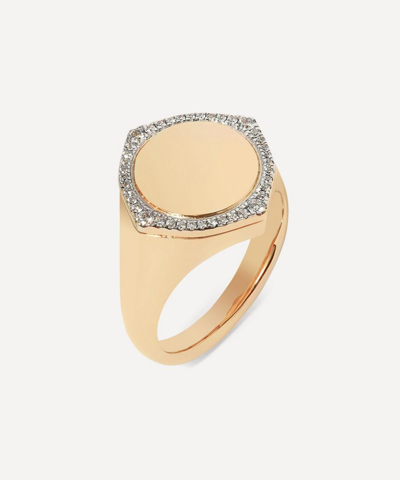 Shop Annoushka 18ct Gold Lovelocket Diamond Signet Ring
