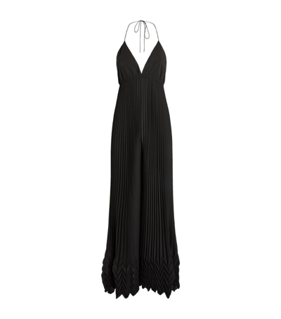 Shop Alice And Olivia Pleated Adalyn Jumpsuit In Black