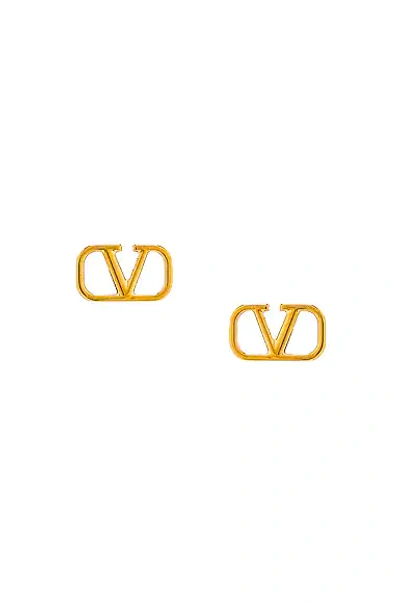 Shop Valentino V Logo Signature Earrings In Oro